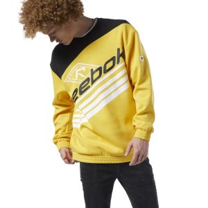 Bluza Męskie Reebok Classic Advance Crew Głęboka Zielone Żółte PL 82VSBGU